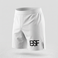 Short MMA blanc BSF, vue de devant