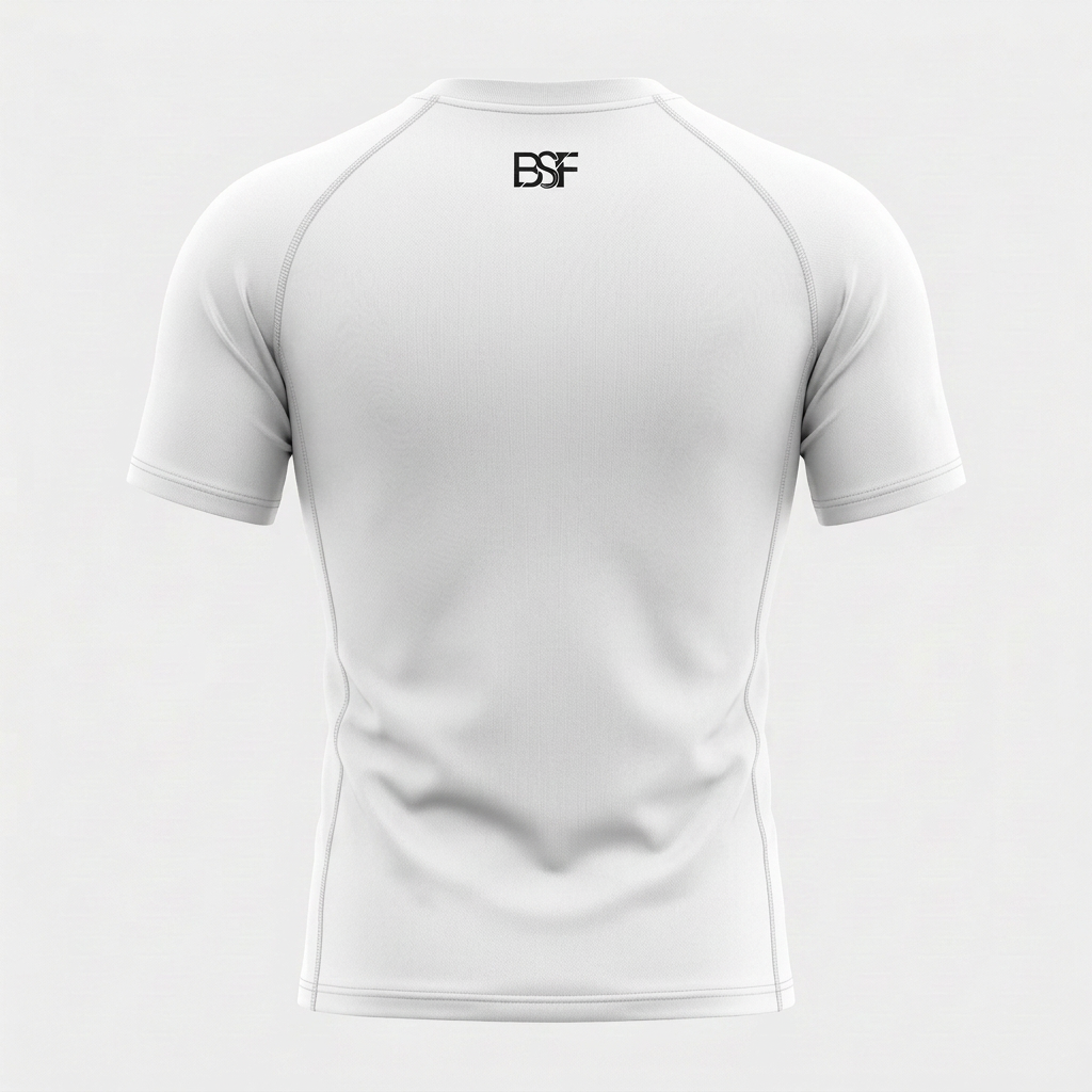 T-shirt MMA blanc BSF, vue de dos
