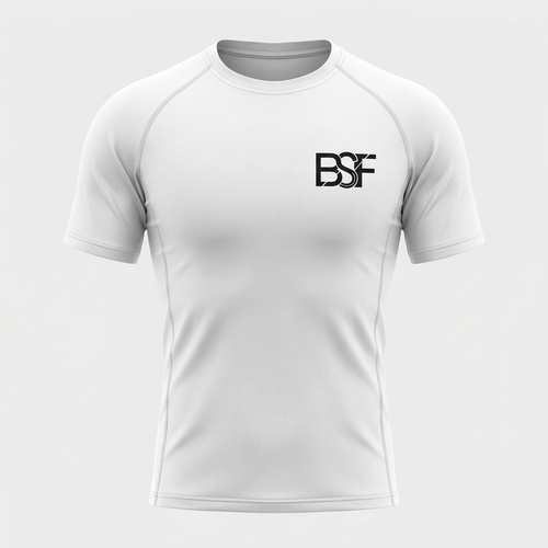 T-shirt MMA blanc BSF, vue de devant