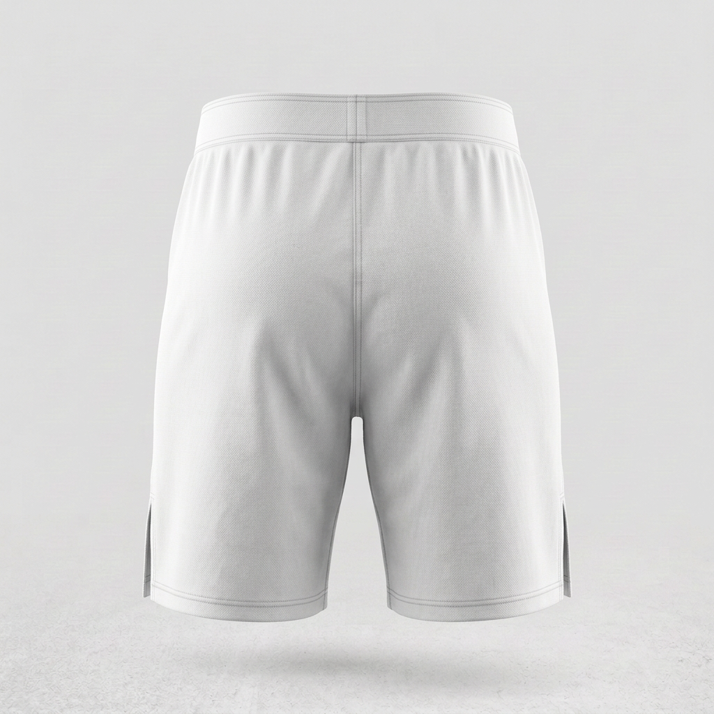 Maquette illustrative du dos du short blanc BSF, détails à confirmer